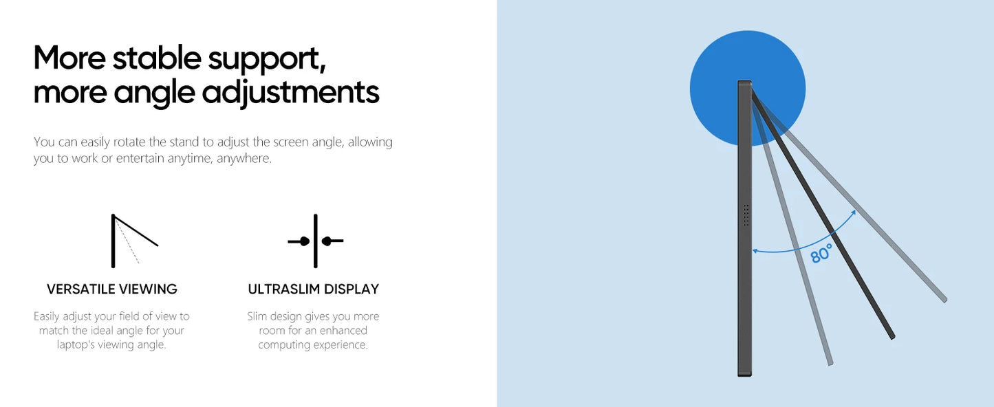 ARZOPA 14.0 inch 1080P FHD Portable Monitor IPS Screen with USB C HDMI External Second Display for Mac,Laptop,PC,Switch,PS,Xbox