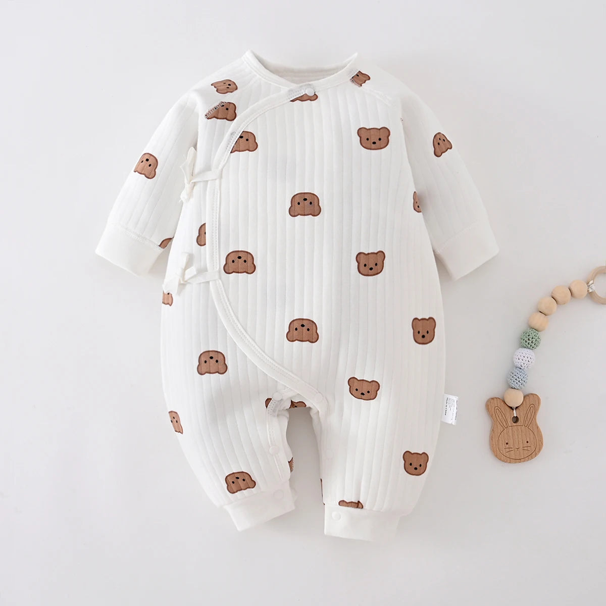 Boys Girls Bodysuit Newborn Winter Onesie Clothes Cotton Toddler Home Wear  0-6M Thickened Spring and Autumn Clothing