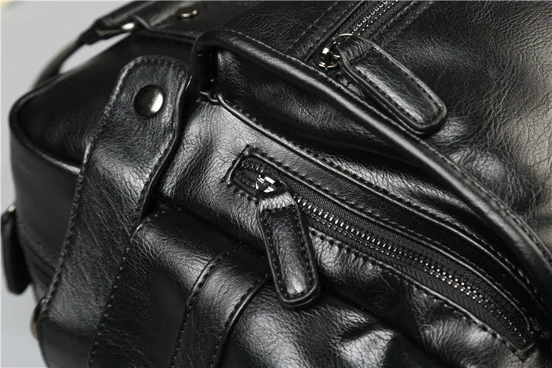 Luxury Crossbody Bags Men Handbag Large Capacity Travel Tote Soft PU Leather Business Men's Crossbody Bag Shoulder Messenger Bag