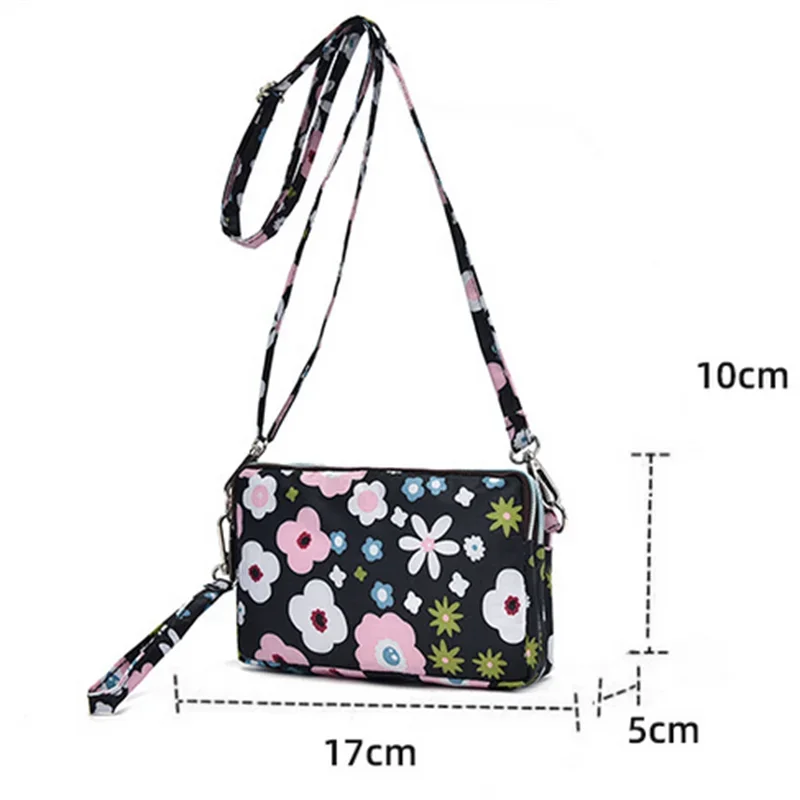 New Trendy Three-layer Women Sports Wallets Crossbody Mobile Phone Bag Pouch Messenger Clutch Bag Coin Purse Outdoor Handbag