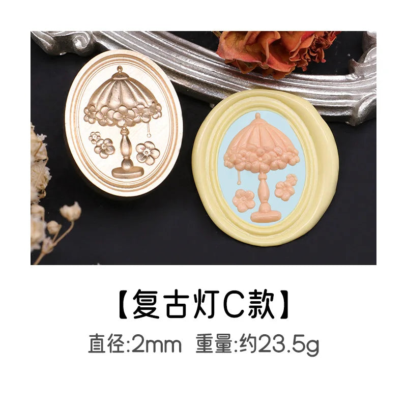 3D Embossed Wax Seal Stamp Retro/Umbrella/Desk Lamp For A Copper Head For DIY Envelope Letter Wedding Invitation Card