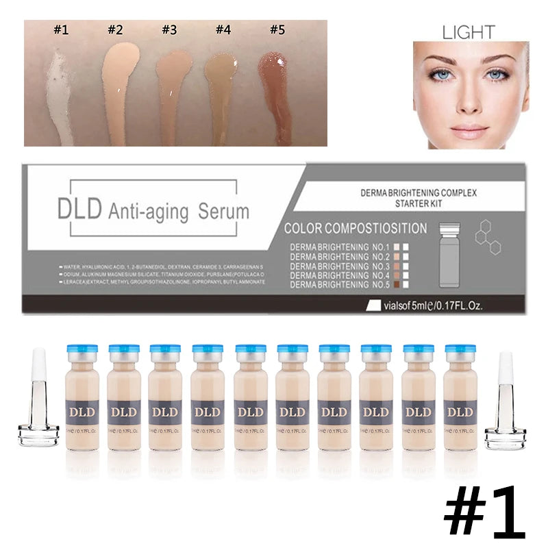 10 vials Korean 5ml BB Cream Glow Beginner Starter Kit Facial Moisturising Sunscreen Essence Foundation Cream Skin Care