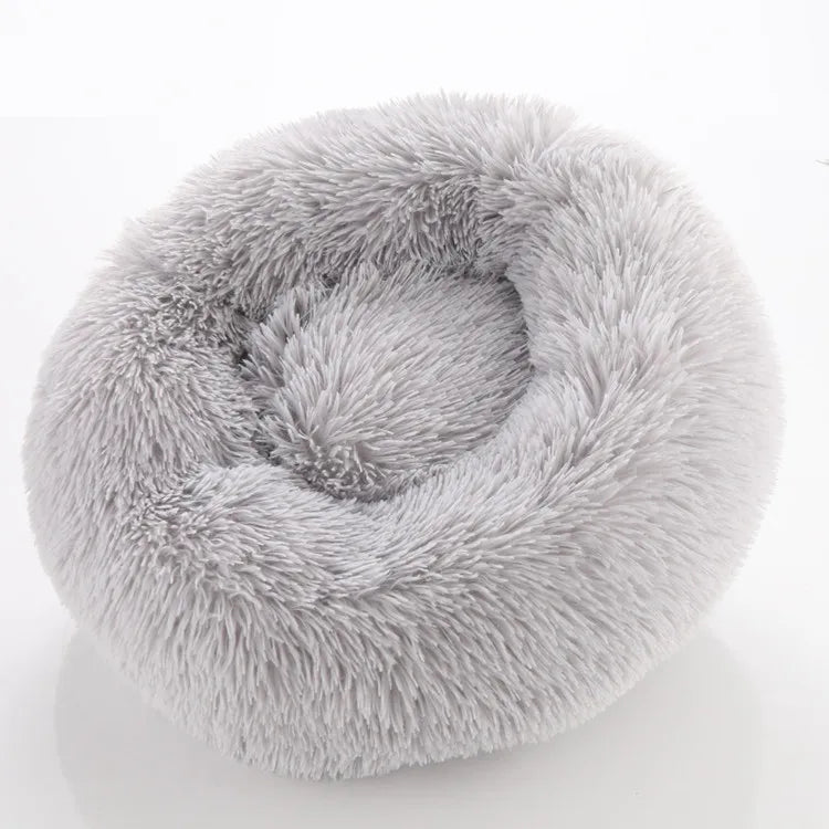 Home Plush Pet Nest Winter Cat Nest Dog Nest Warm Detachable and Washable Round Cat Nest Pet Bed Seasonal Universal Decoration