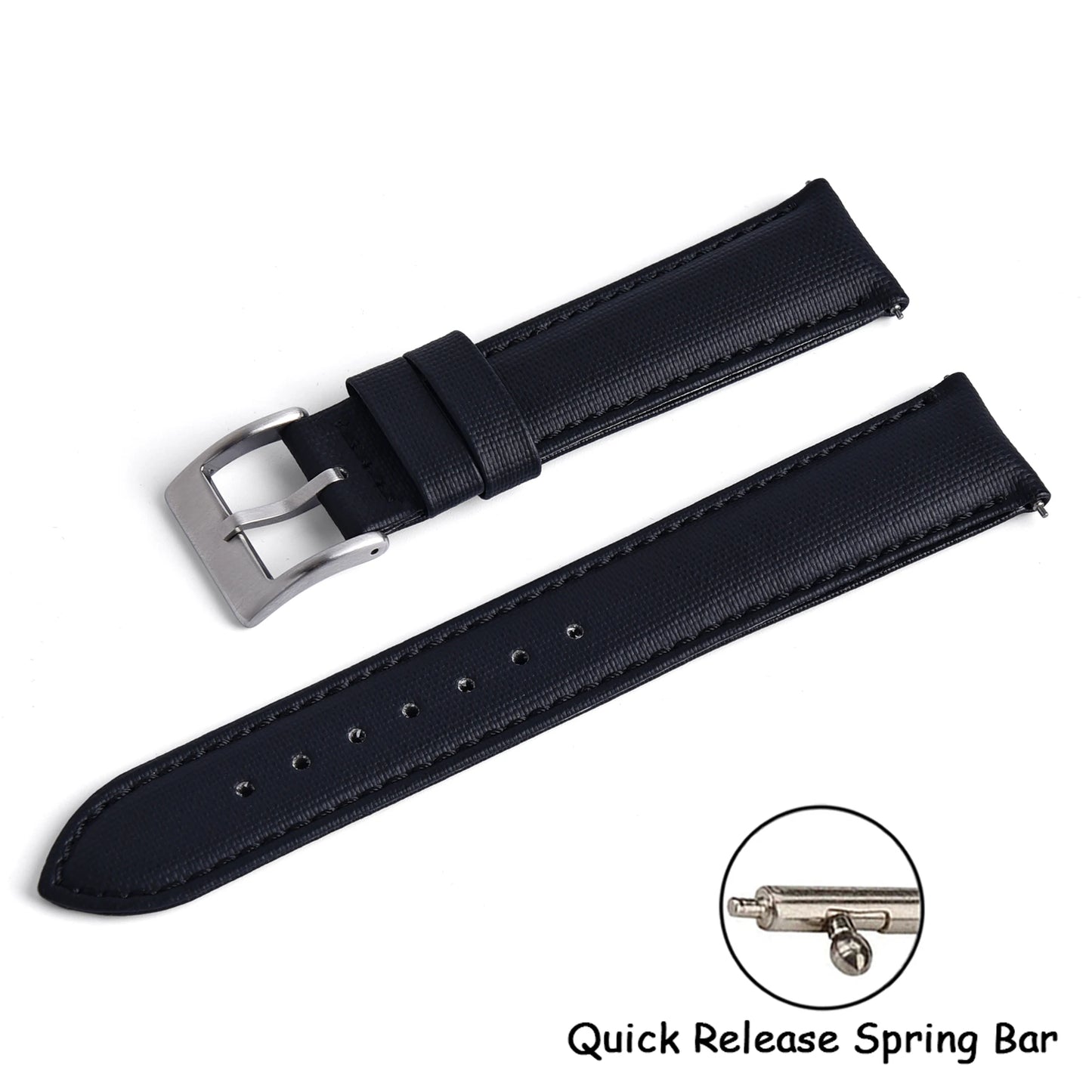New D-elugs Waterproof Sailcloth Watch Strap 20mm 22mm Fabric Nylon Leather Watch Band For Omega/Seiko Belt Quick Release Strap