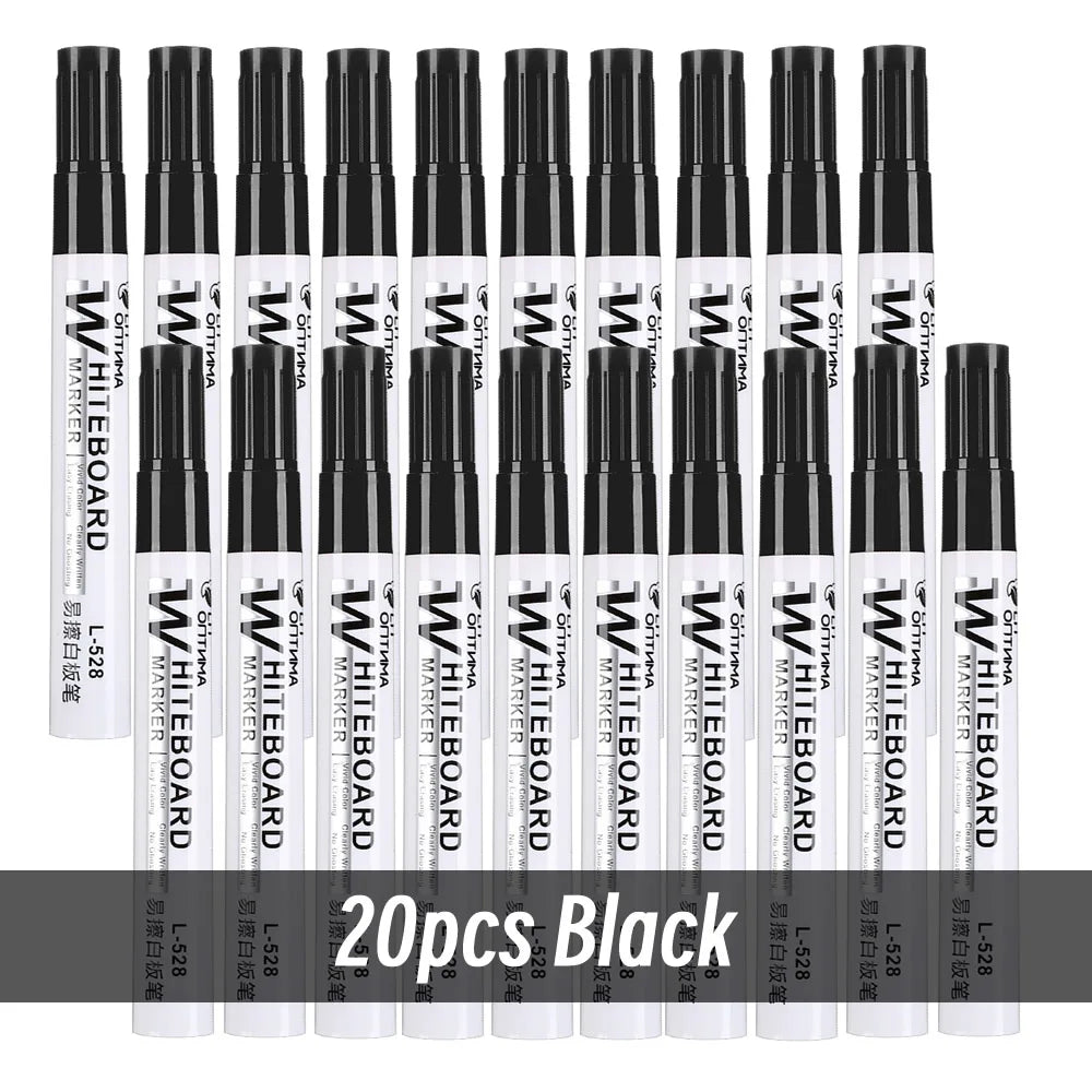 1/20pcs Erasable Whiteboard Marker Pen Blackboard Marker Teaching Chalk for Glass Ceramics Office School Art Marker Stationery
