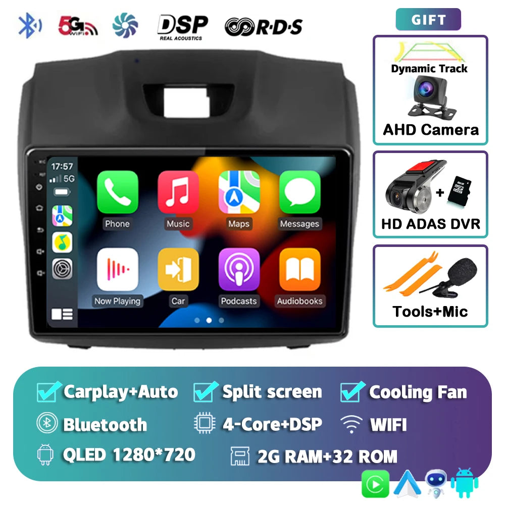 Android 15 Carplay For Chevrolet Holden S10 TRAILBLAZER COLORADO ISUZU DMAX GPS Car Radio Audio Multimedia Player Stereo Audio