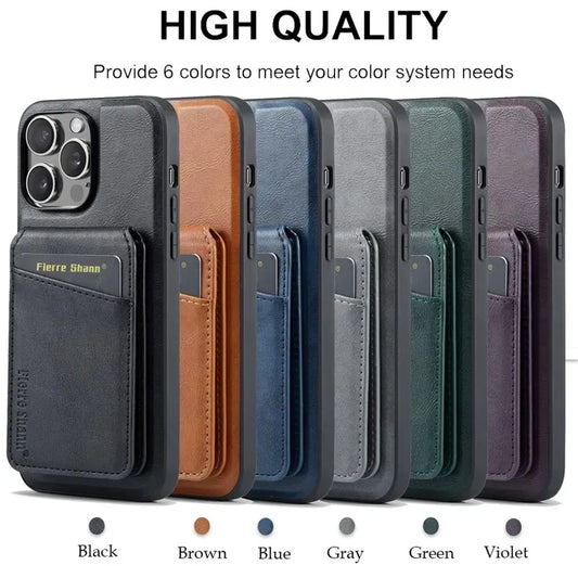Magnetic Detachable Leather Wallet Phone Stand Case Wireless Charge Cover for iPhone  18 17Air 11 12 13 14 Plus 15 16 17 Pro Max