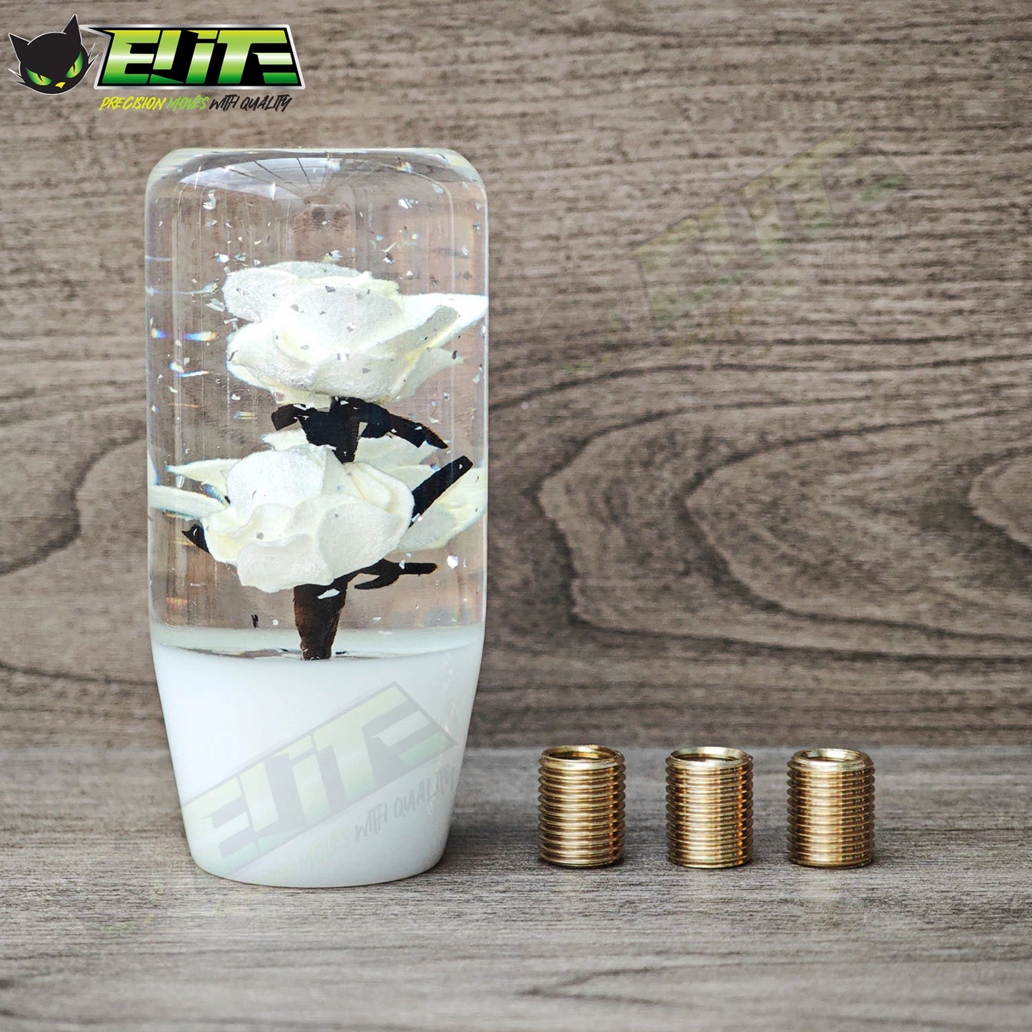 JDM 10CM Rose Flower Glitter Gear Shift Knob Universal Car Manual Gear Stick Shifter Head Car Accessories