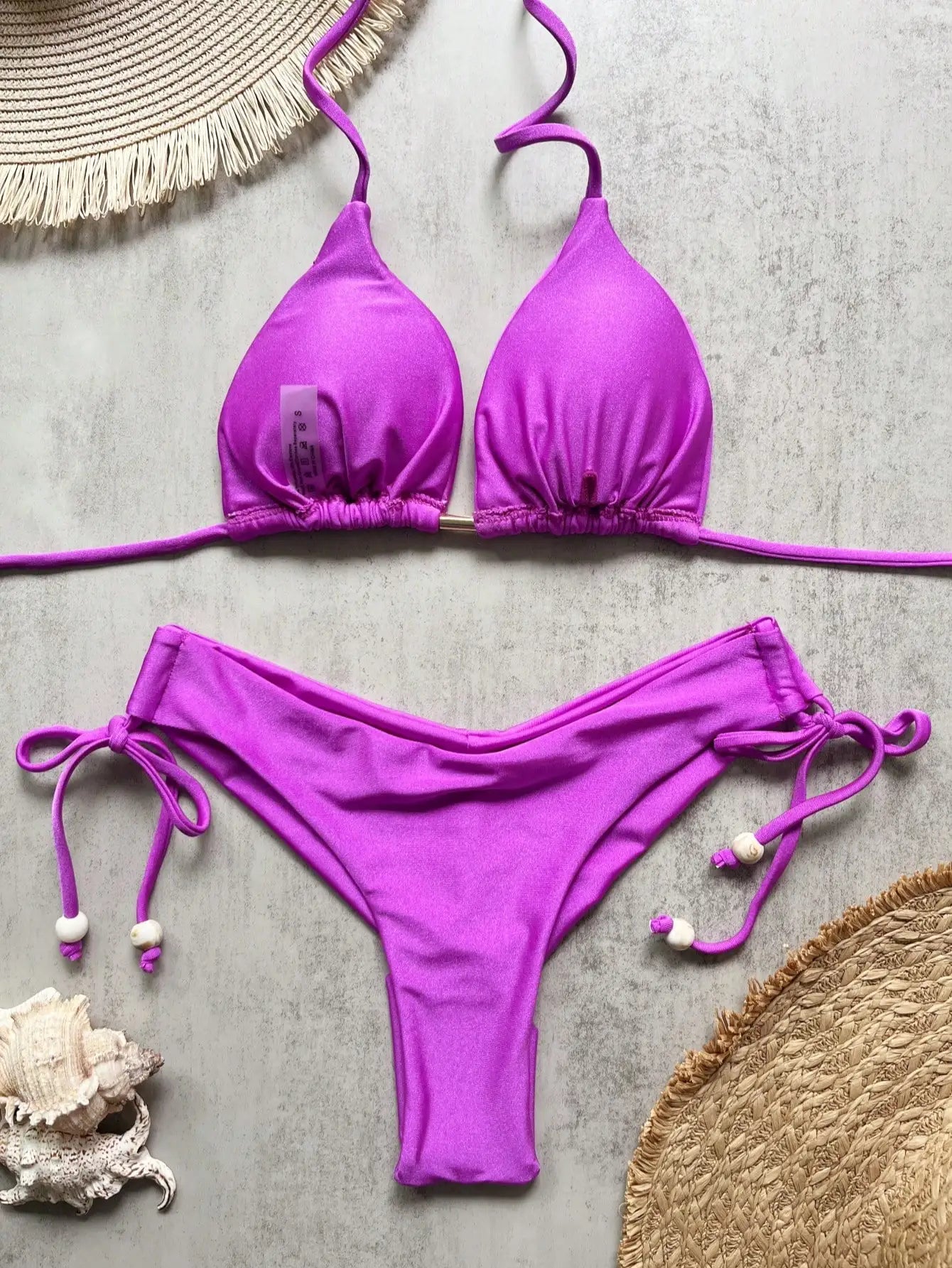2026 Sexy Folds Bikini Set Solid Micro Bikinis Women Swimsuit Female Triangle Swimwear Beach Wear Bathing Suit