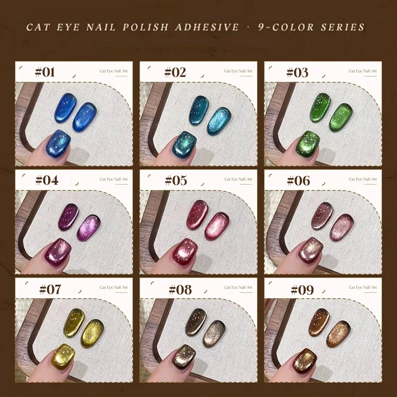 MIANEL 12ML 1-21pcs Emperor Green Cat Eye Gel Nail Polish Whitenning Nails Green Nails Suitable For Nail Salons Nail Supplies