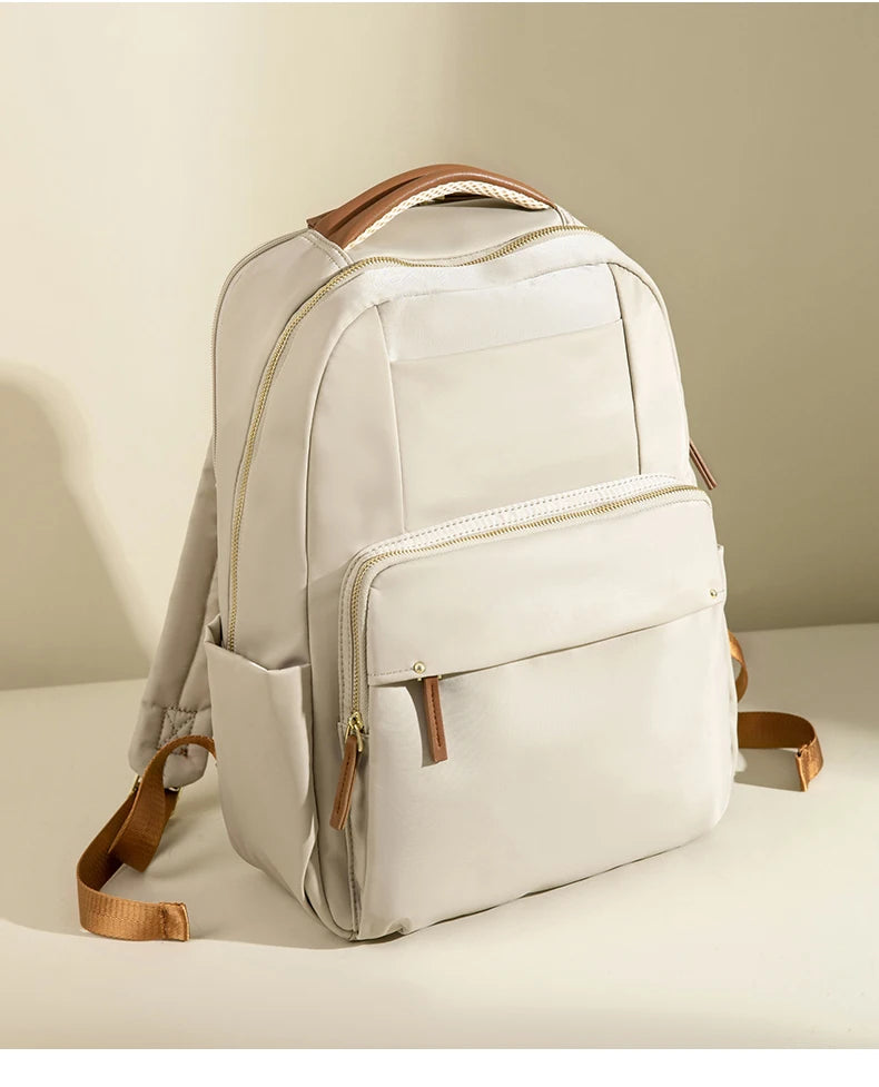 Luxury Laptop Backpacks for Women 15.6" Size Notebook Bag Large Cabin Space Business Travelbag Ladies Bookbags Big Zipper Pocket