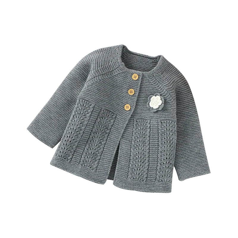 Baby Romper Set Knit Autumn Newborn Girl Boy Long Sleeve Coat Jumpsuit Outfit Hat 3PC Fashion Solid Infant Clothing Suit Sweater