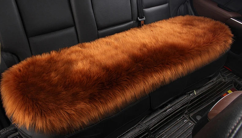 Artificial Wool Car Seat Cushion Winter Plush Auto Seat Cloak Universal Warm Car Seat Cover For Kia Lada Vesta Renault Skoda etc