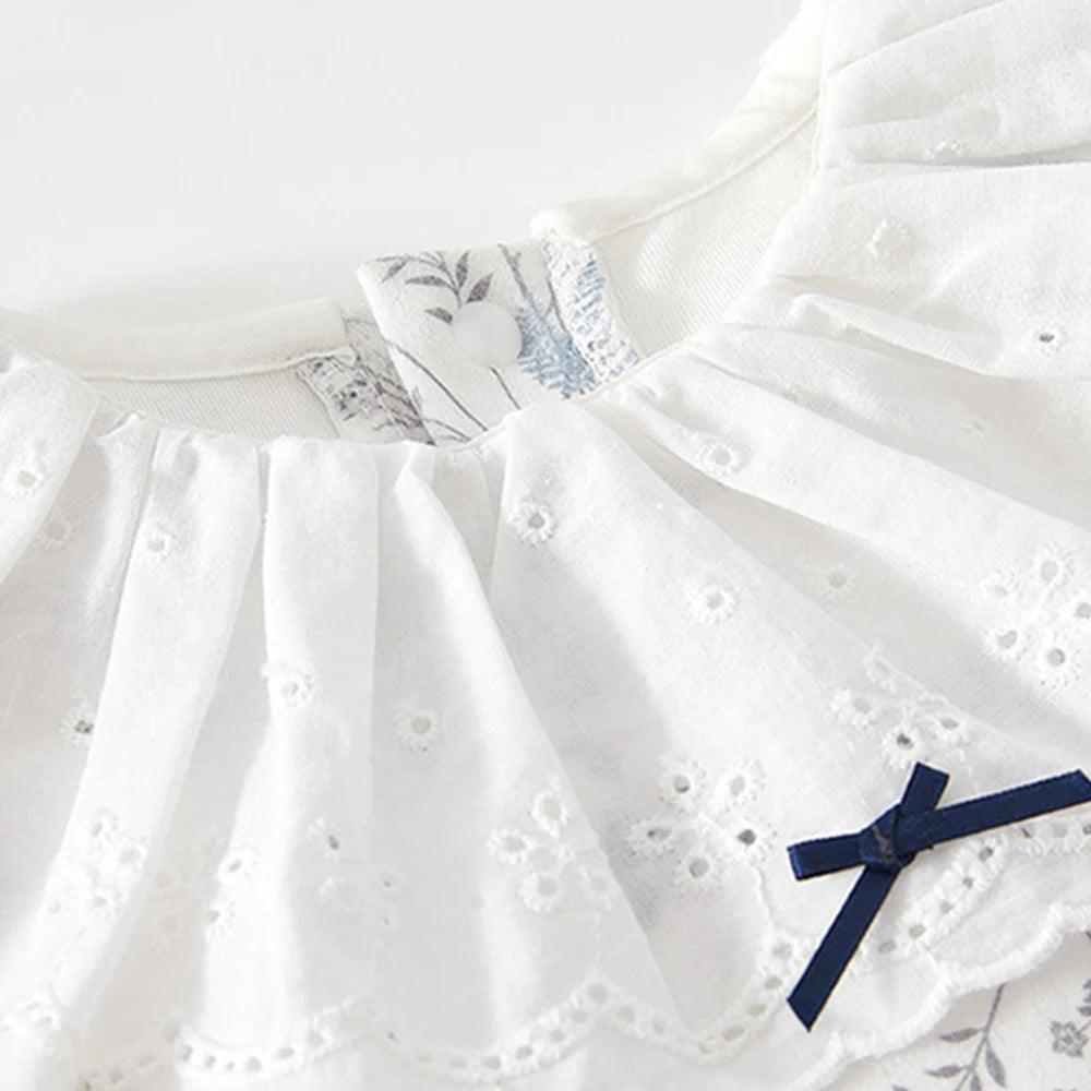 Baby Girl Christmas Rompers Long Sleeve 100% Cotton Spring Autumn Baby Jumpsuit First Birthday Newborn Clothing