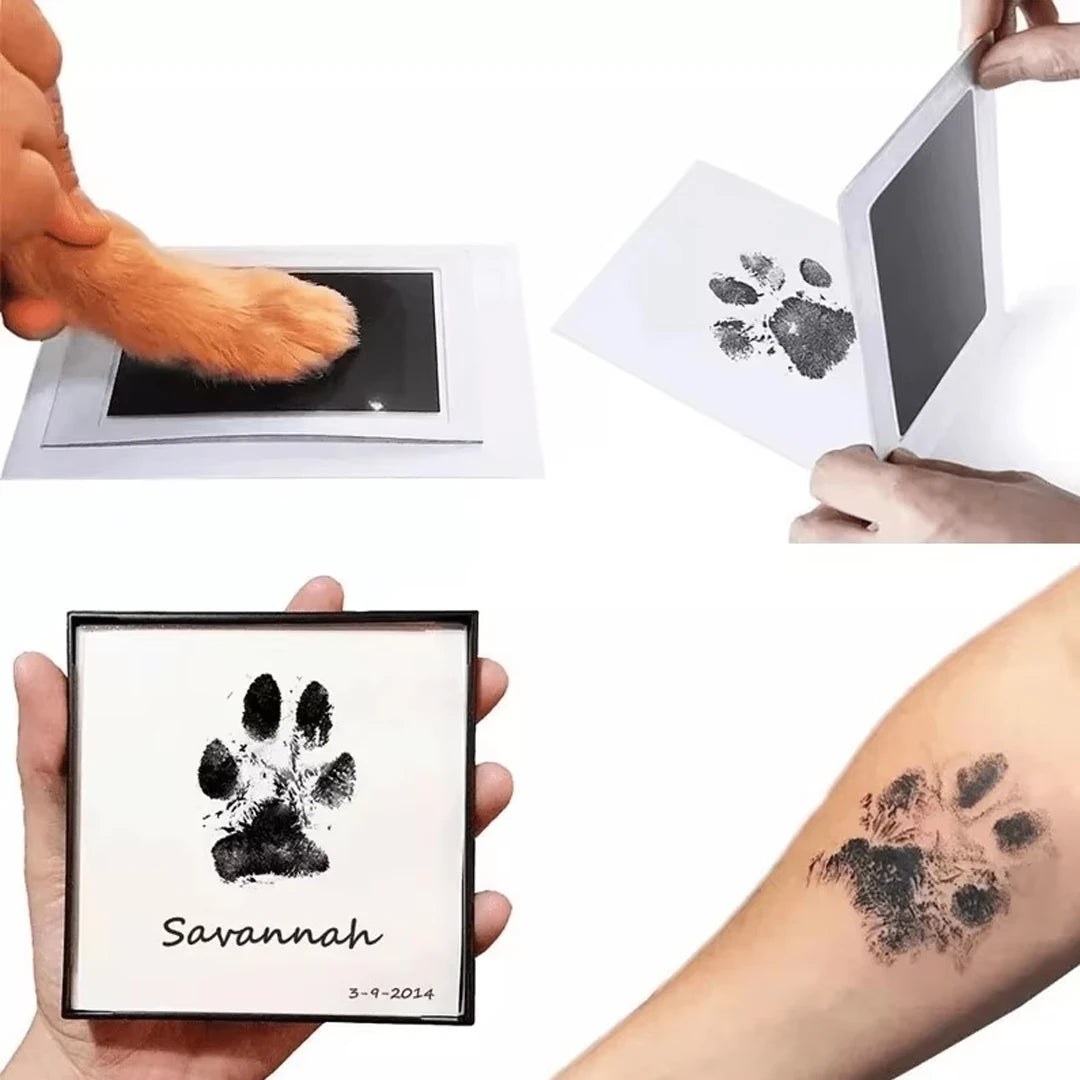 Pet Paw Print Pad For Cats Dogs Quick Dry Black Ink Safe Easy Clean Memory Keepsake Gift For Pet Owners Easy To Use