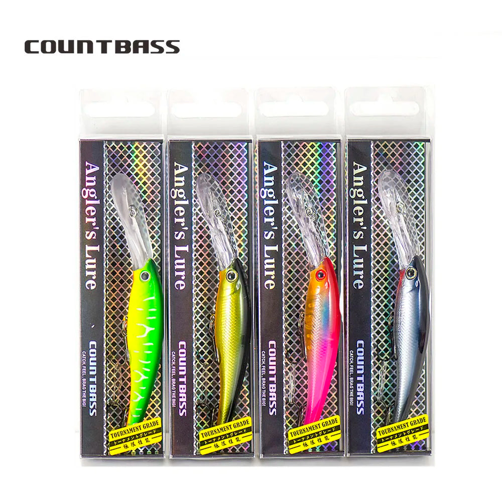COUNTBASS Crankbaits Hard Plastic Fishingg Wobblers Shad Minnow Bass Pike Perch  Angler's Lure 90mm 13g