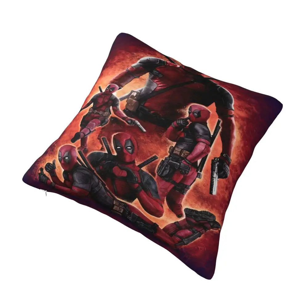 Custom Deadpool Wolverine Cartoon Manga Cushion Cover Soft Cute Pillows