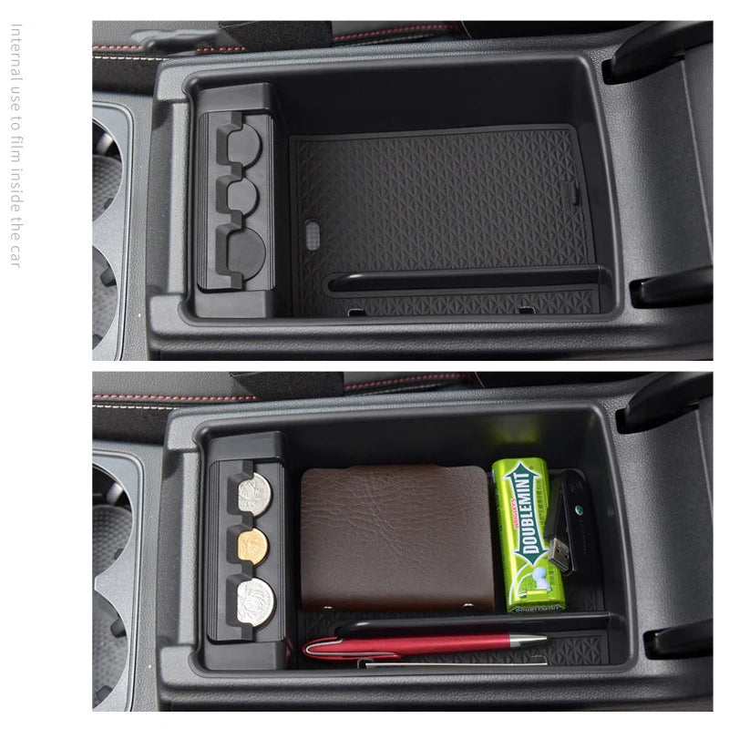 For Tayron 2019-2024 Armrest Box Storage Box ABS Car Storage Car Interior Decoration Supplies Accessories