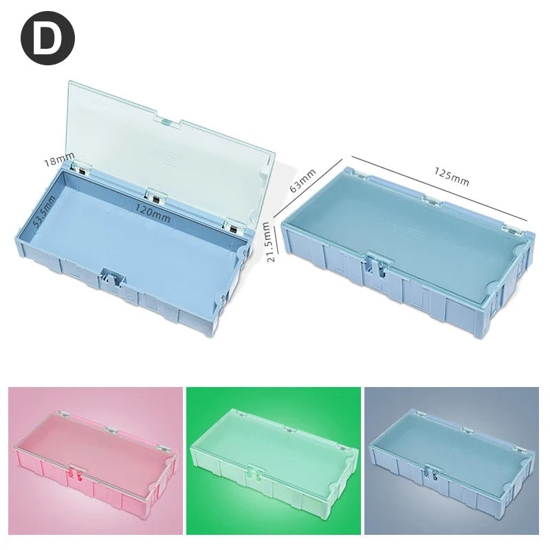 SMD SMT Electronic Component Container Mini Storage Boxes kit PCB Component Organizer for Small Component Jewelry Tool