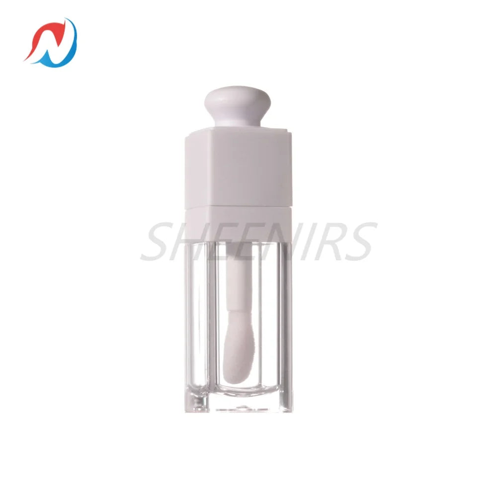 24pcs Empty 8ML Square clear Lip Gloss Tube big doe foot wand lipstick for Lip oil tint bottles container Lip Balm Tube