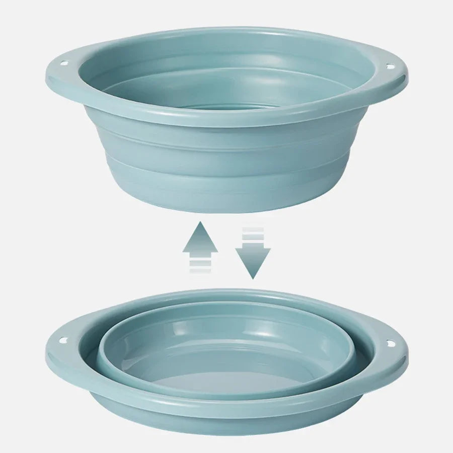 Baby Folding Washbasin Portable Kids Washbasin Silicone Hang Home Storage Basin Foot Buttock Laundry Tub Kitchen Accessories