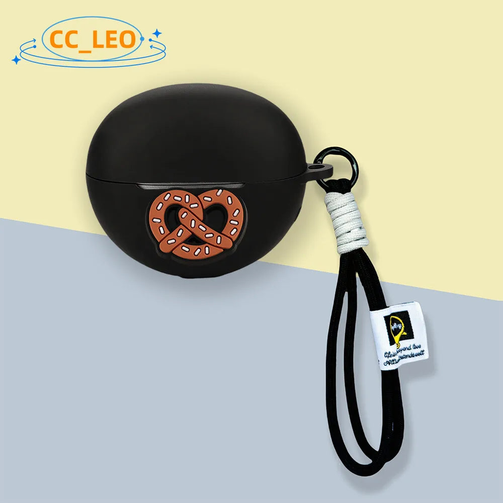 For Honor Choice EarBuds Clip Case Cute Lanyard Pendant Cartoon Cat Suitable for Honor Choice EarBuds Clip Protective Cover