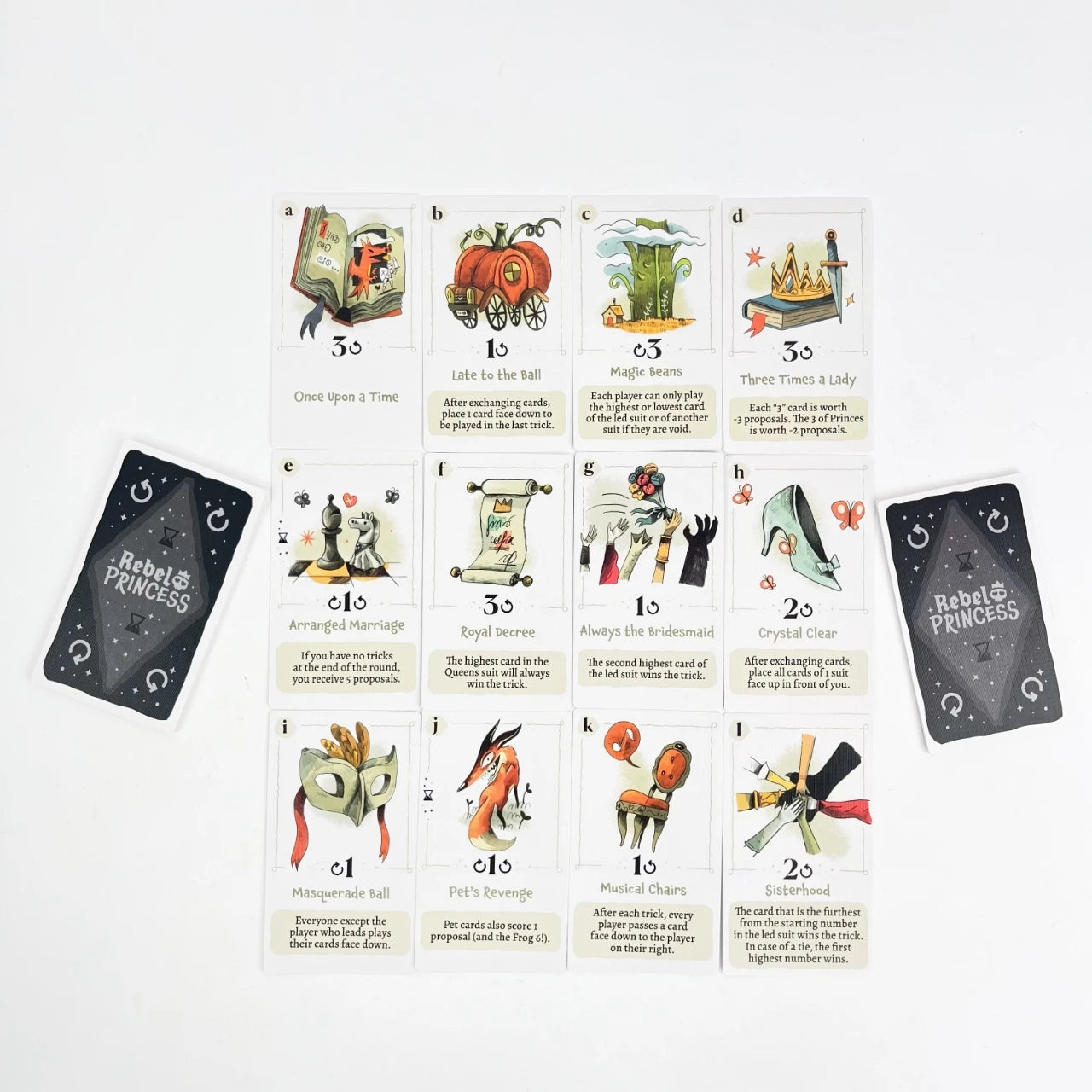 REBEL PRINCESS Deluxe Board Card Game Ultimate Family Party Trick-Taking Fun for 3-6 Players