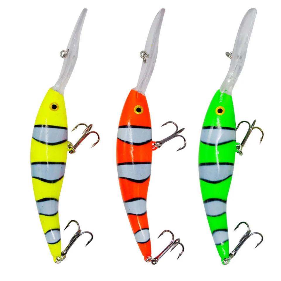 1PCS 14/20G 135/155MM Minnow Fishing Lure Wobbler Artificial Bionic Fish Swimbait Deep Tail Dancer Super Diving Hard Bait