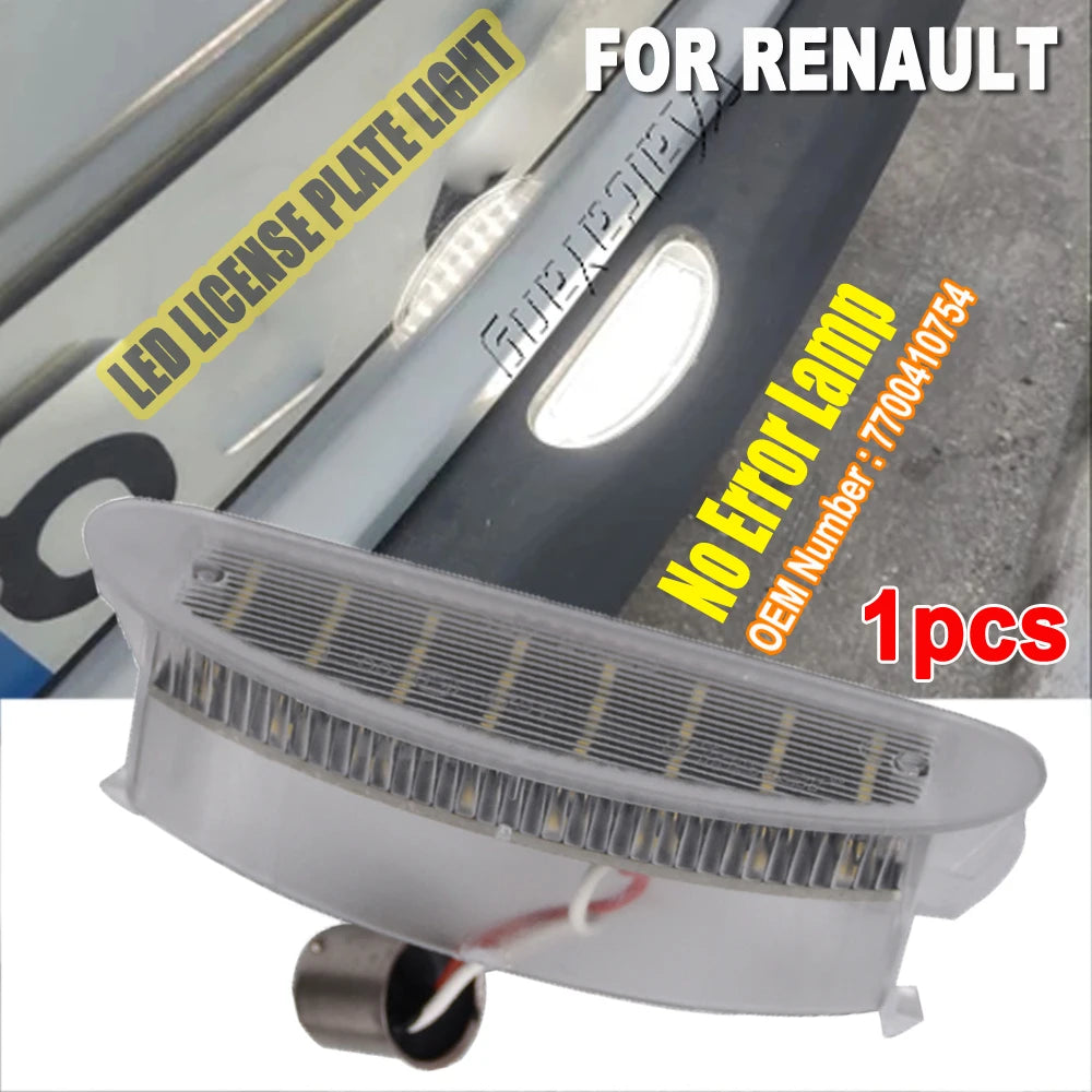 LED Car License Plate Lights 7700410754 Canbus No Error Lamp Taillights Accessories For Renault Clio MK2 Clio II 2 Twingo