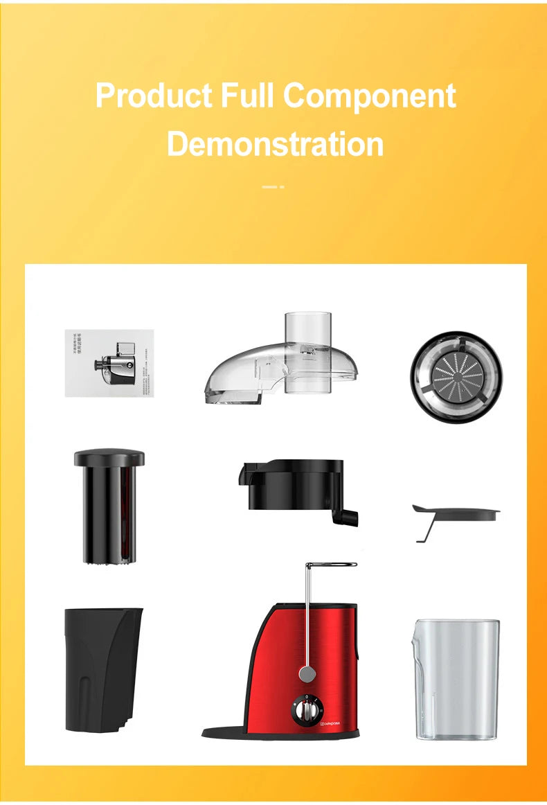 Juicer Centrifugal 400W Electric Orange Juicer Machine Household Large Caliber Residue Separation Vegetable Juicer 220V/110V