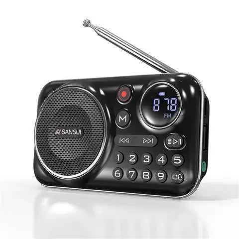 SANSUI F21 Outdoor Portable Multifunctional Walkman FM Radio Bluetooth Speaker MP3 Music Player Supports Recording Headphones