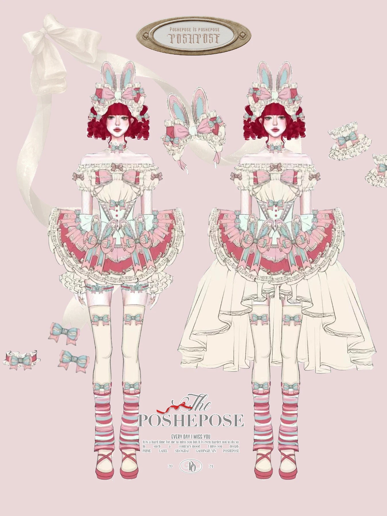 Sweet Cute Girls Lolita Clothing Accessories Set Princess Ribbon Lace Bow Headband Choker Necklace Bracelet and Leg Ring