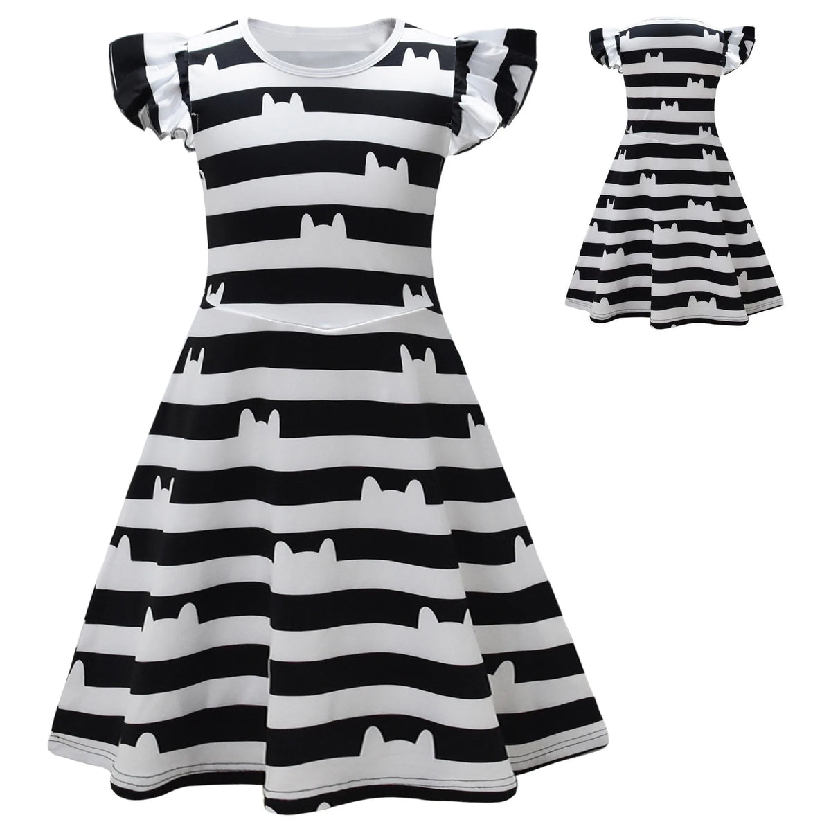 Vestido De Gabby's Dollhouse Clothes Kids Gabbys Cats Cosplay Costume Toddler Girls Carnival Birthday Party Dress with Headband