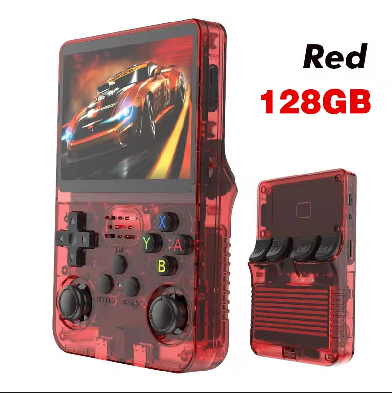 Retro R36S handheld game console 3.5-inch IPS screen Linux system 128GB portable pocket player for gaming