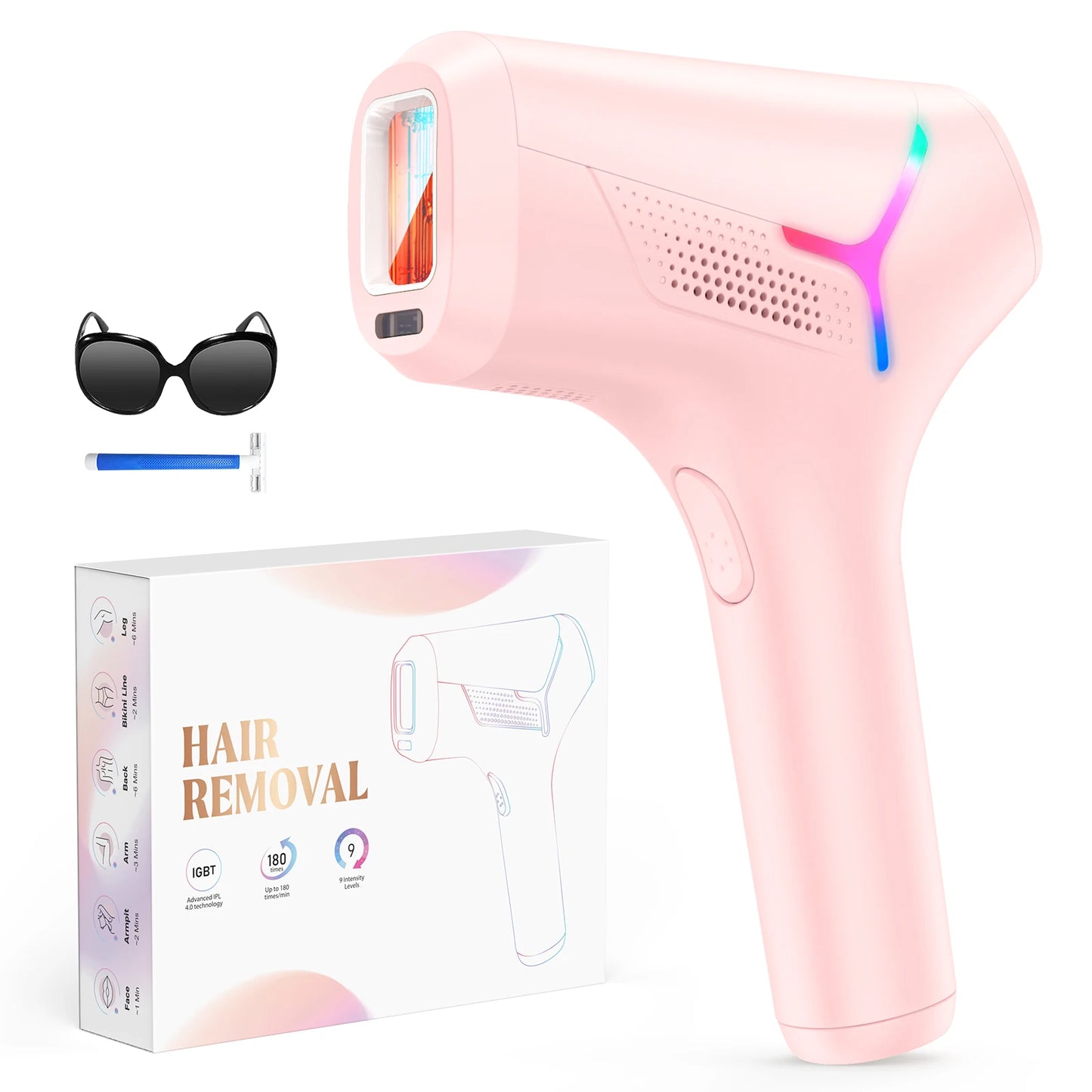 990000 Flashes Laser Hair Removal for Women and Men Body Bikini and Facial Areas Painless Permanent HairRemoval IPL Hair Removal