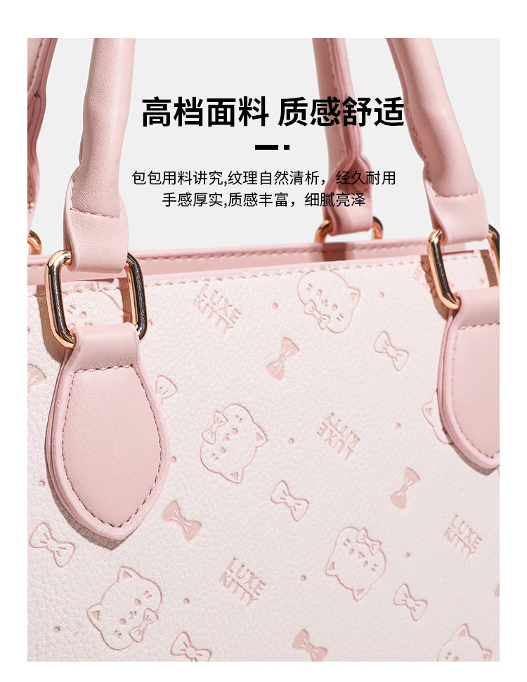 Elegant Solid Color Leather Diaper Bag For Women Designer Crossbody Messenger Large Capacity Fashionable Luxury Tote Bag