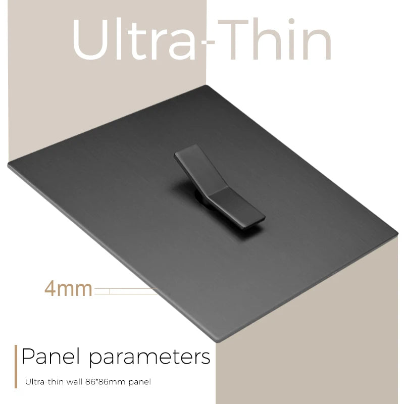 Avoir Wall Push Button Switch Y Type On Off Rocker Switches 2Way Power Scoket Gray Europe UK Electric Outlets Home Improvements