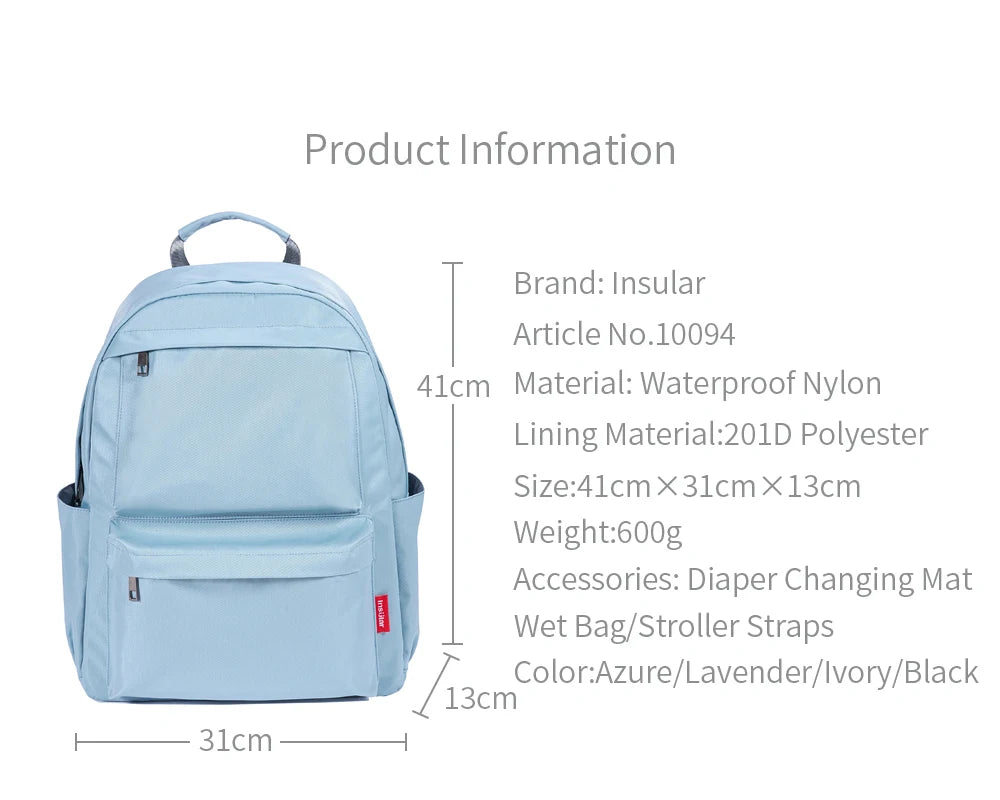 Baby Diaper Backpack Mother Maternity Bag For Mom Travel Stroller Nappy Bag Large Capacity Nursing Bag For Baby Link Stroller