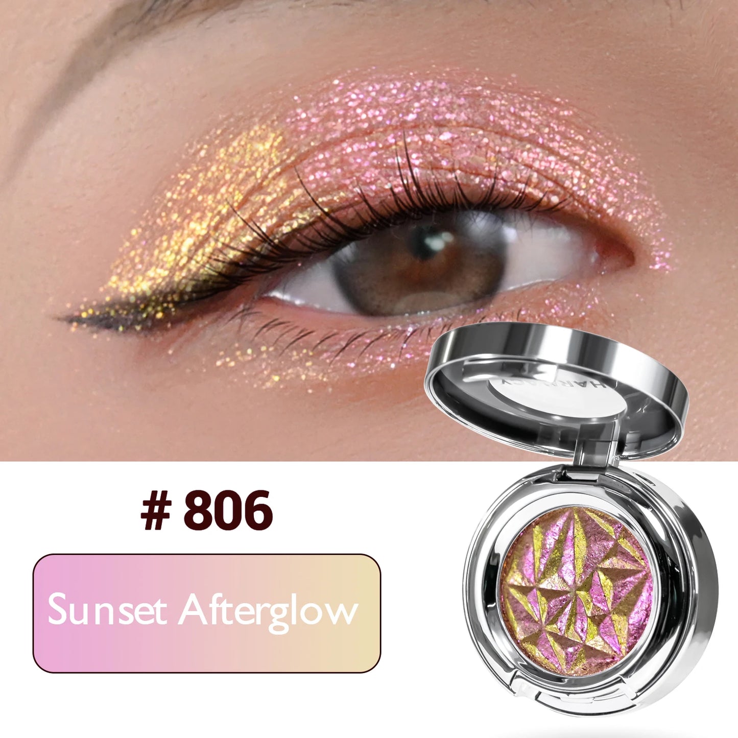 CHARMACY Multichrome Eyeshadow Palette High Pigment Waterproof Long Lasting Eye Shadow Makeup for Women