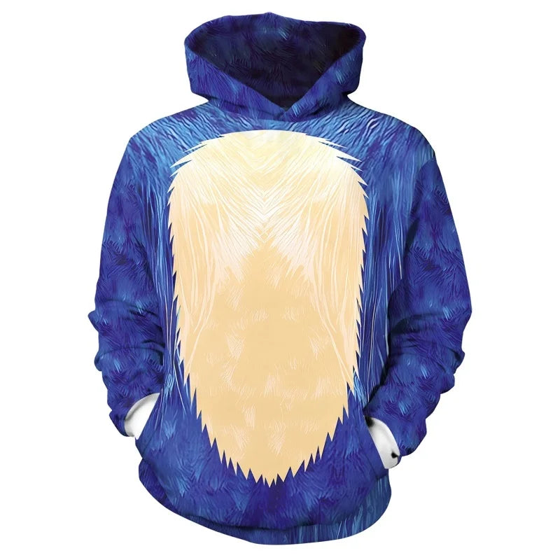 Fake Set Pattern Hoodie For Men Women Cool Cowboy Cow 3D Printed Pullovers Casual Hoodies Tops Loose Long Sleeves Sweatshirt