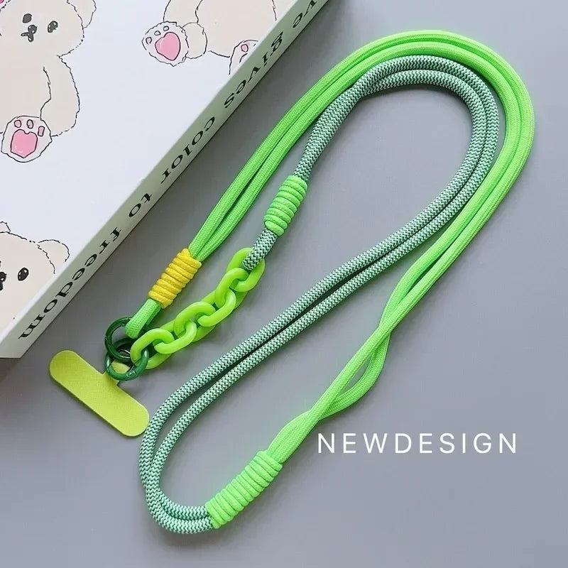 Knotting Universal Crossbody Long Phone Lanyard Strap Mobile Phone Hanging Rope Neck Straps Anti-lost Lanyards Cell Phone