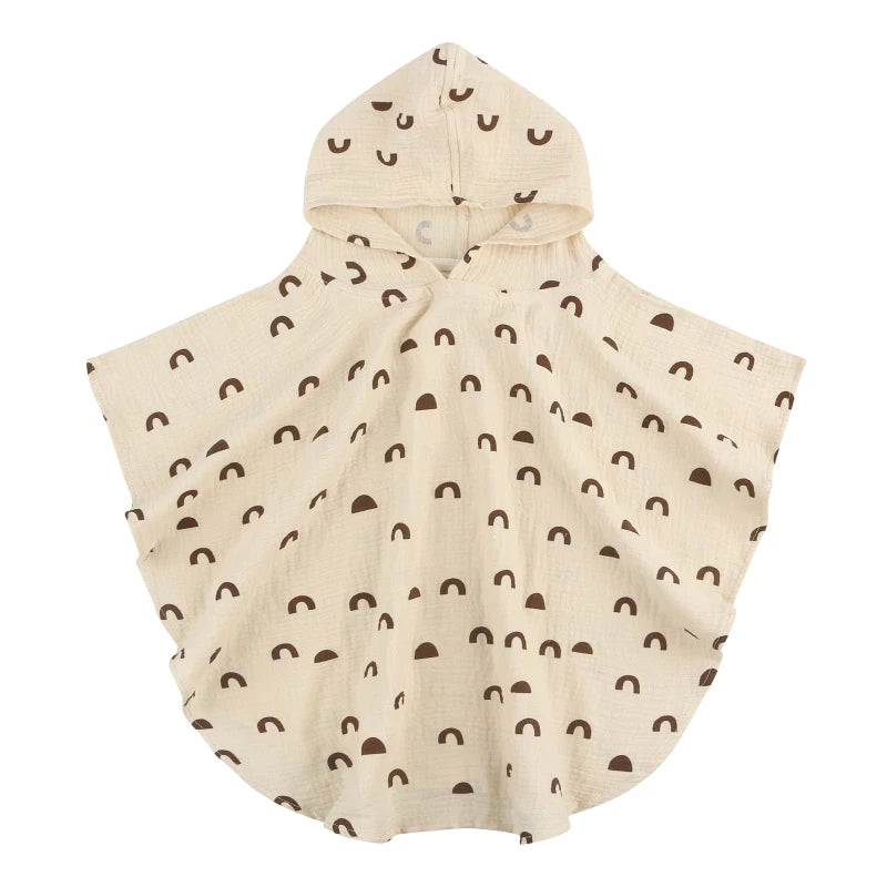 Pure Cotton Baby Towel Solid Color Muslin Baby Hooded Bath Towel Kids Newborn Swim Beach Bathrobe Quick Dry Facecloth Baby Stuff