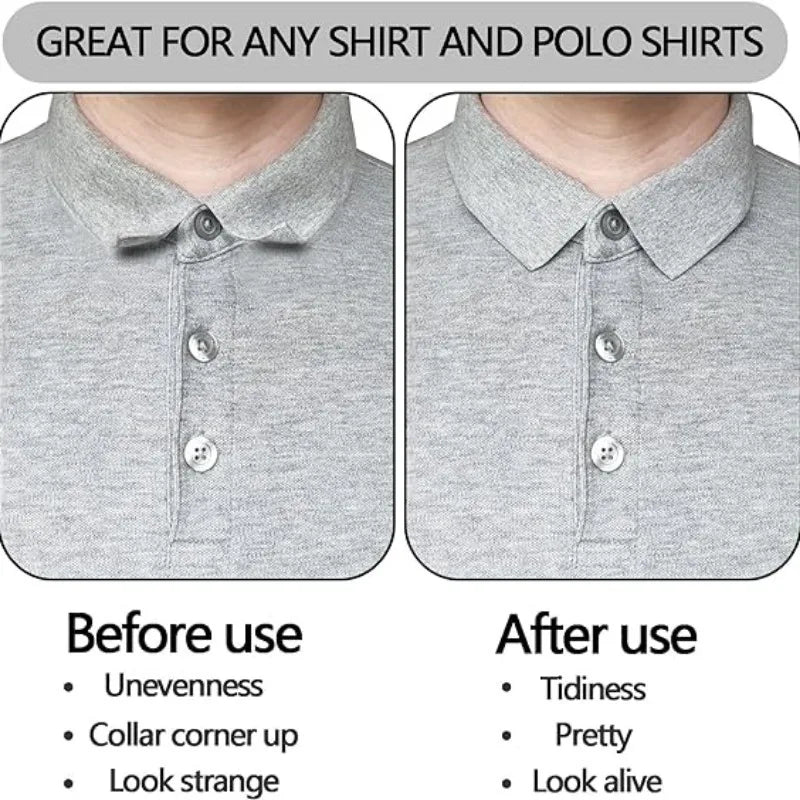 Anti Curl Collar Stays Avoid Roll Polo Shirts Shaping Patch Adhesive Stand Collar Shaper Sticker Prevent Deformation Fixed Pads