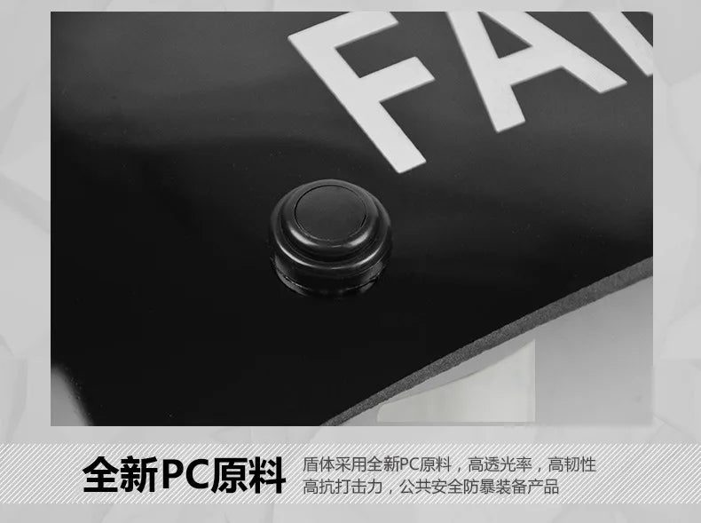 Security Round Explosion-proof Riot Shield Transparent PC Protective Shield Security Equipment