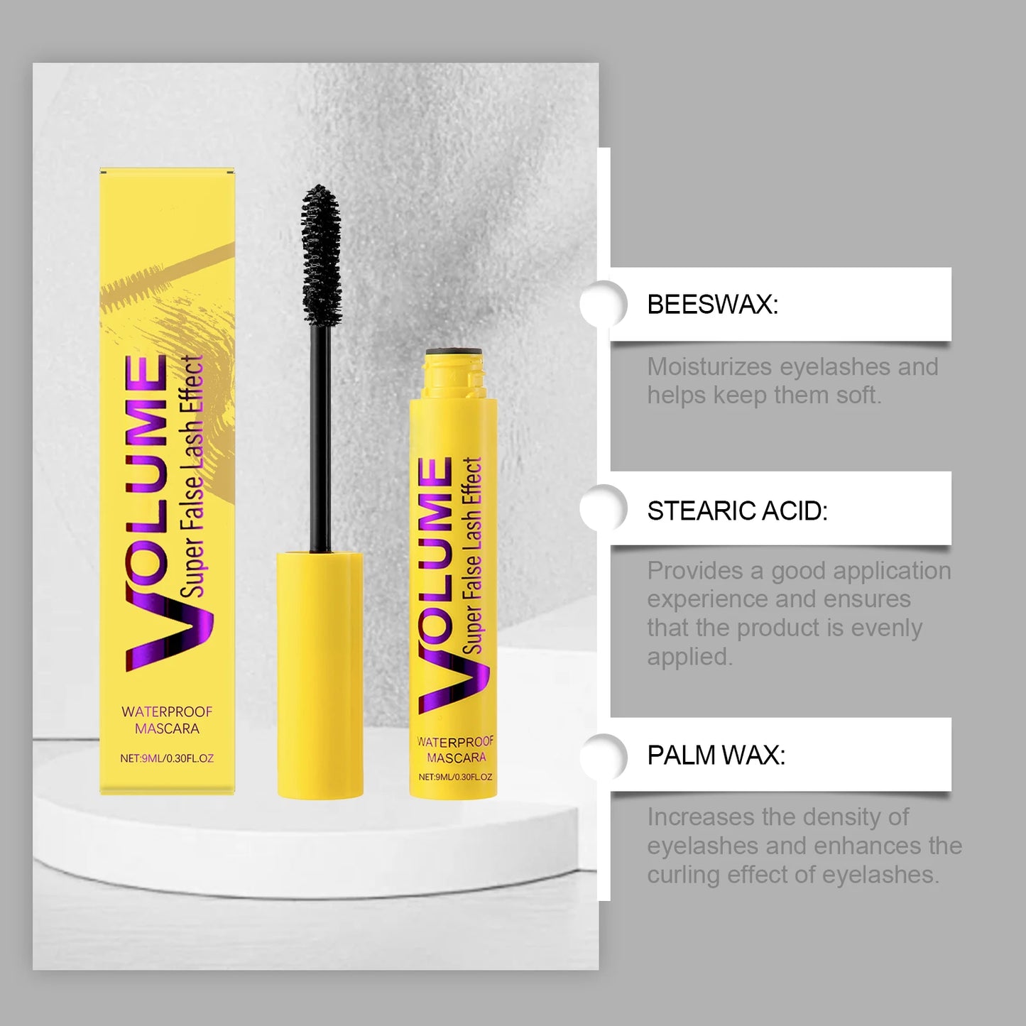 Mascara Lengthening Waterproof Extra Volume Longer Thicker Eyelashes Lasting Silky Curling Black Lash Boosting Make up Primer