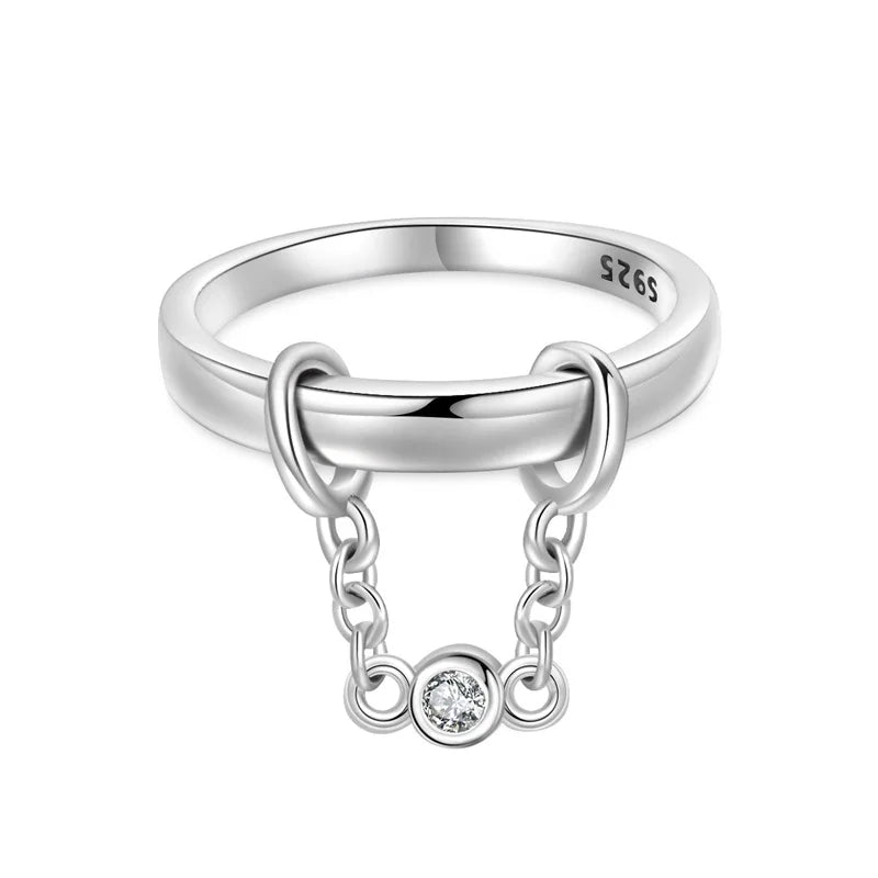 925 Silver Romantic Princess Pink Bow Rings For Women Fashion Star Moon Devil's Eye Ring Valentine's Day Wedding Jewelry Gifts