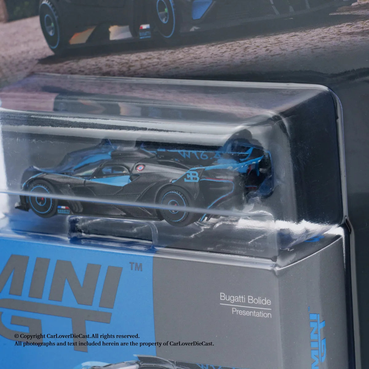 MINIGT 1:64 Bugatti Bolide Presentation Alloy Diecast Car Model Collection