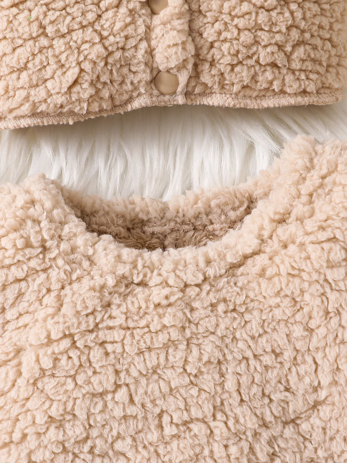 Newborn Baby Sherpa Romper Sleeveless Hooded Sheep Horn Bodysuit Cute Animal Onesie Toddler Warm Jumpsuit Winter Playsuit.