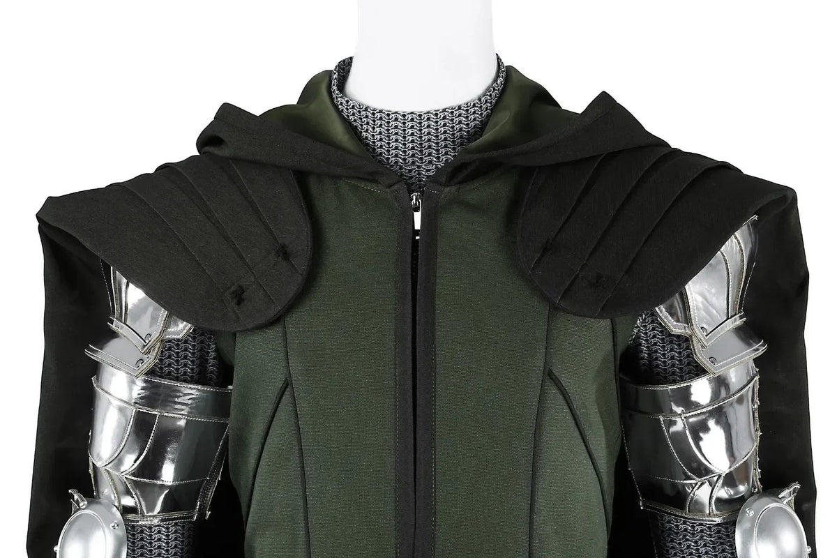 Halloween Black Doom Cosplay Costume Vest Pants Cloak Outfit Full Set and Individual Items Are Sold Man Battle Suit Custom Made