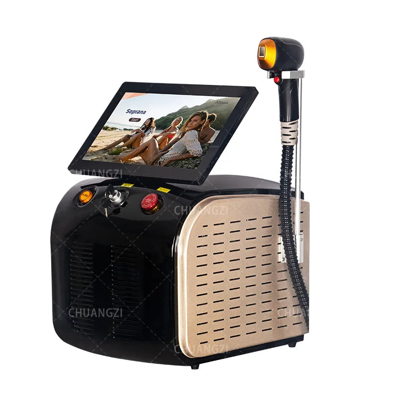 Professional 808nm Diode Laser Hair Removal Machine 3 wave Ice Titanium Painles Permanent Alexandrite Device For Salon Depilador